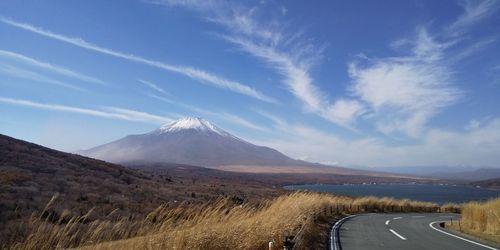 Road amidst landscape against sky