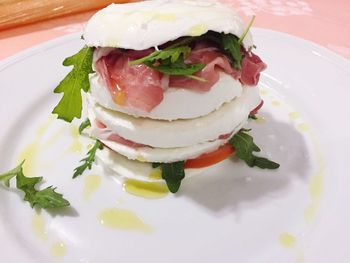 Close-up of meal served in plate