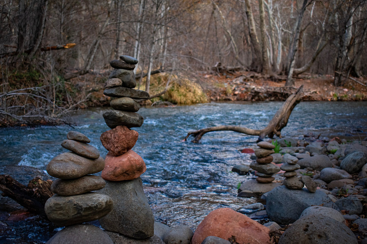 STACK OF STONES IN STREAM
