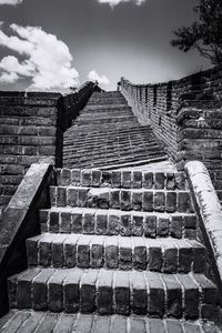 Steps against sky