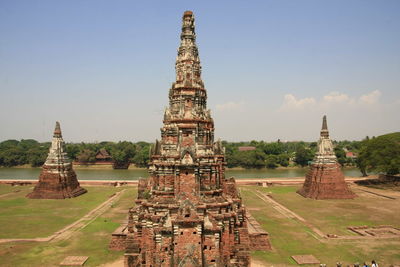 Old temple building against sky