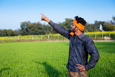 Man standing on field