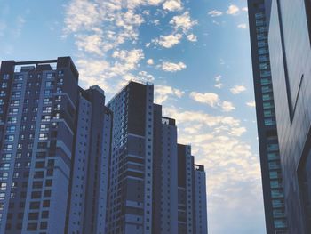 Low angle view of buildings against sky