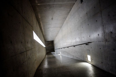 Interior of illuminated tunnel