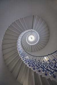 Low angle view of spiral staircase