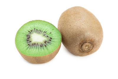 Close-up of fruits against white background