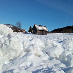 A little shelter in a snowy place