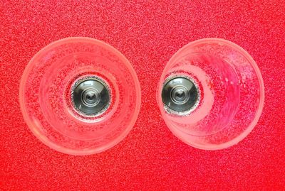 Directly above shot of red chili peppers