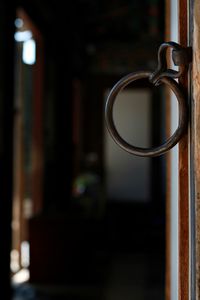 Close-up of open door