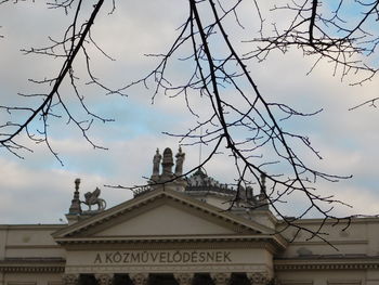 Low angle view of building against sky