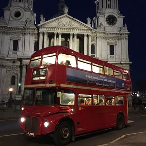 City lit up at night