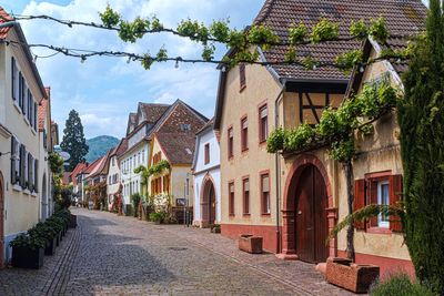 Street amidst buildings in town