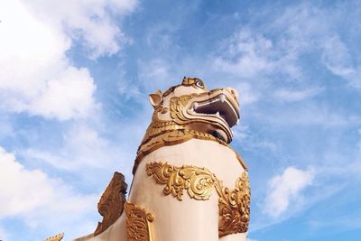 Low angle view of dragon statue