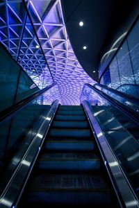 Low angle view of illuminated ceiling