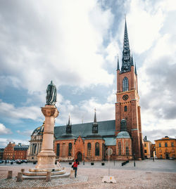 High section of church against cloudy sky