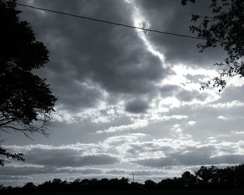 Low angle view of cloudy sky