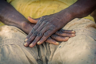 Close-up of man working