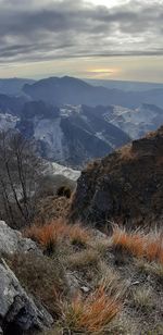 Scenic view of landscape against sky during winter