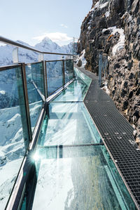 High angle view of bridge against sky