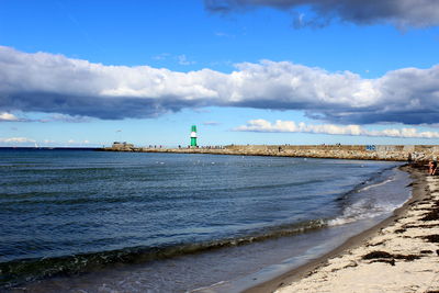 Scenic view of calm sea against sky