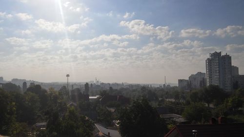 High angle view of city