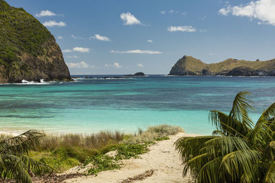 Ned's beach, lord howe island, turquoise blue water and coral reefs on the tasman sea, australia