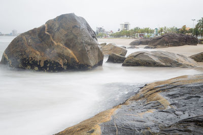 River flowing through rocks