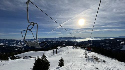 Snow covered mountain against sky