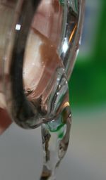 Close-up of water drops on glass