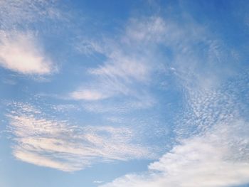 Low angle view of clouds in sky