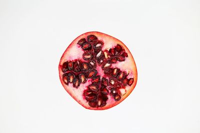 Close-up of apple against white background