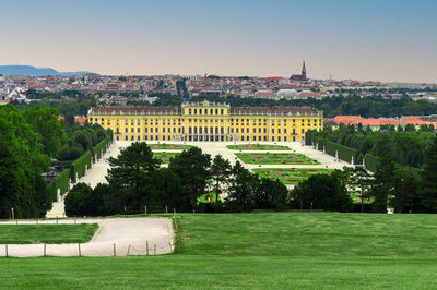 Vienna, austria - august 29, 2019. classic view of famous schonbrunn palace in vienna