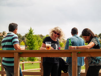 People sitting on table