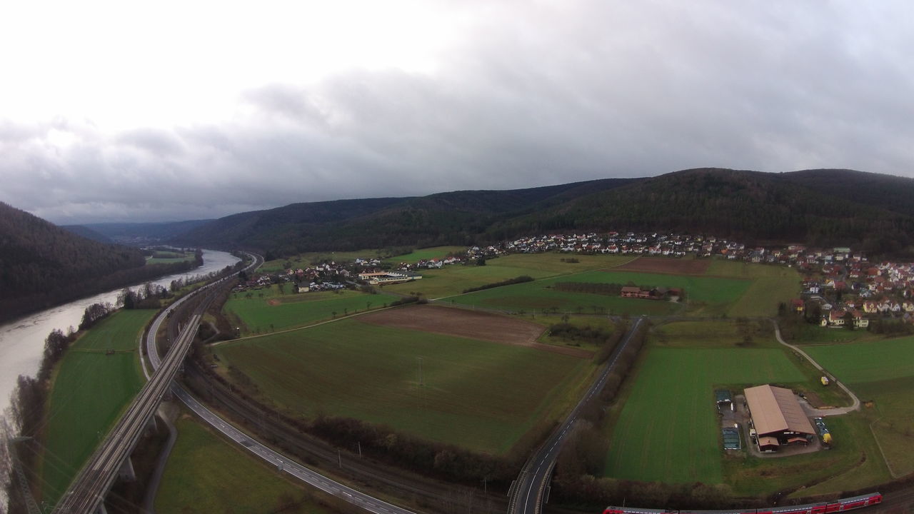 AERIAL VIEW OF AGRICULTURAL LANDSCAPE