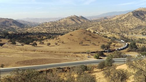 Scenic view of mountain range