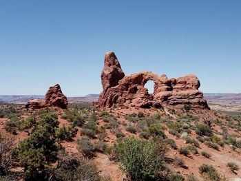 Rock formations in a desert