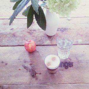 Close-up of food on table