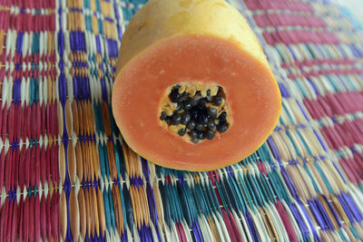 Close-up of papaya