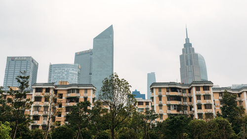 Low angle view of modern buildings