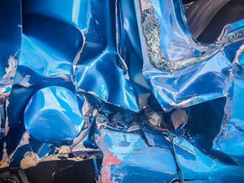 Full frame shot of blue car