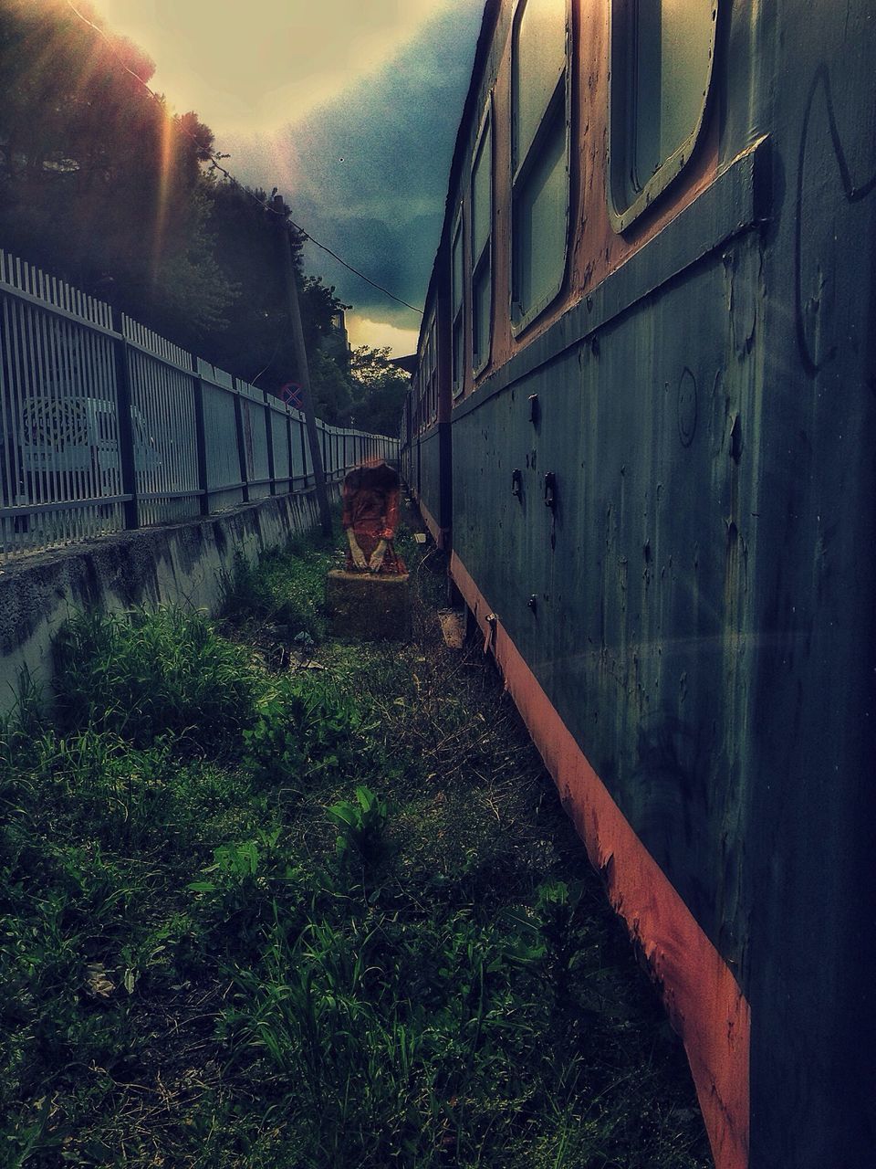 architecture, built structure, building exterior, railing, building, house, sky, transportation, the way forward, residential structure, day, no people, tree, sunlight, outdoors, plant, abandoned, residential building, window, bridge - man made structure