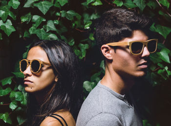 Portrait of young man wearing sunglasses