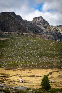 Scenic view of land against sky