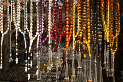 Full frame of chinese lanterns in temple