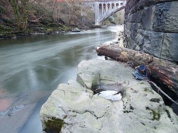 View of bridge over river