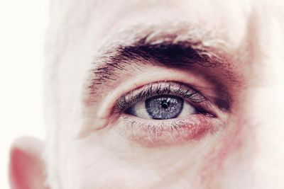 Close-up portrait of man eye