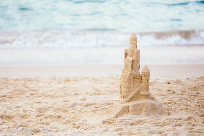 Sandcastle at beach