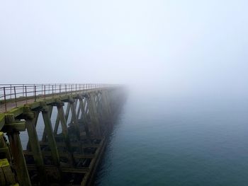 Pier over sea against sky