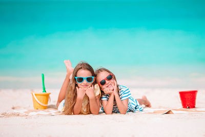 Portrait of a girl on beach