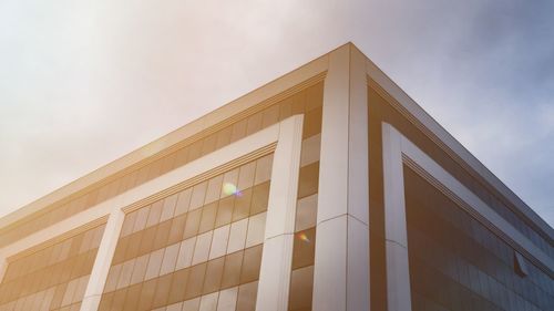 Low angle view of modern building against sky